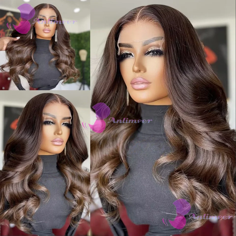 

Парик с шелковым топом 5x5, предварительно выщипанный, 200% плотность, средний коричневый, шелковистые прямые волосы, 13x6/360, полностью кружевной, из натуральных бразильских волос Реми