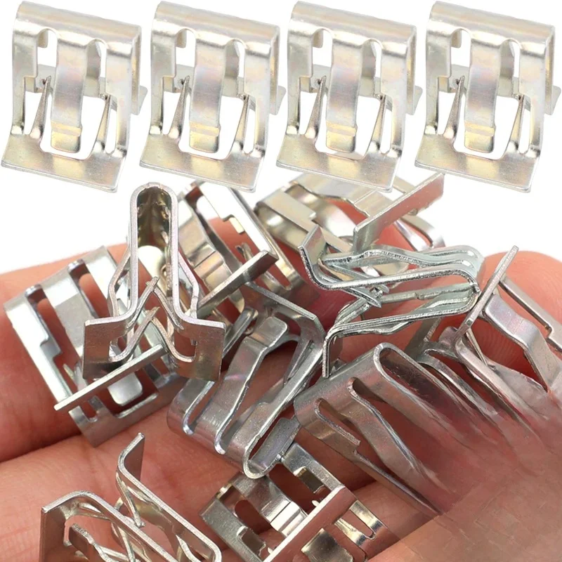 Clip de fixation en métal pour Console centrale de voiture, Clip en U pour tableau de bord de voiture, Base de boucle, garniture intérieure, Clip en fer, fixation universelle