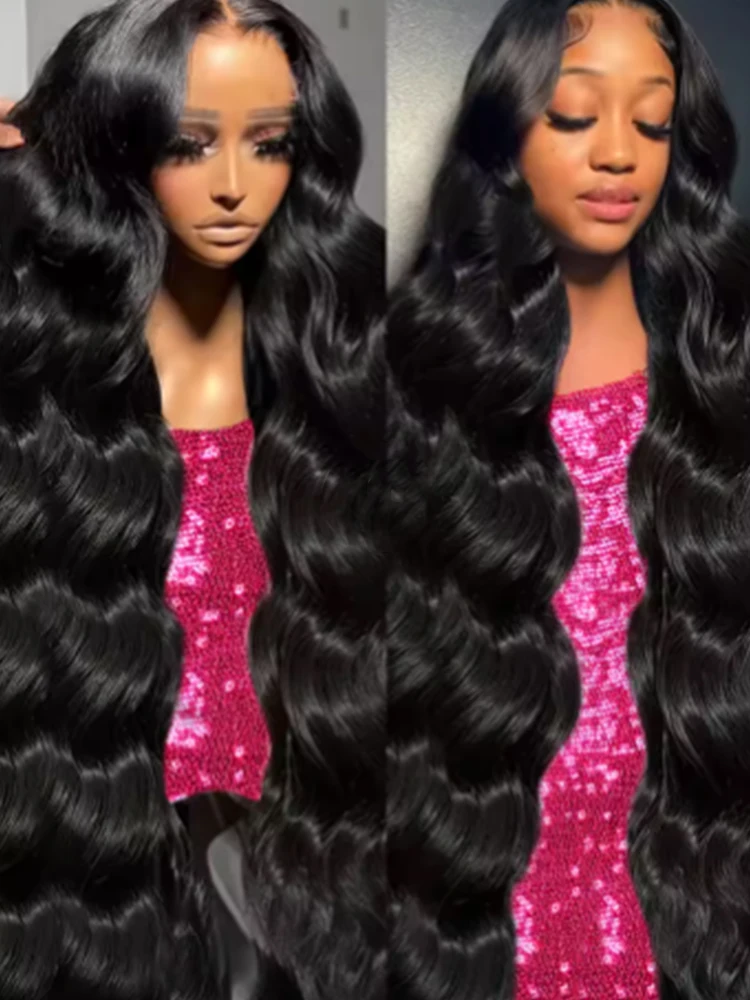 30-дюймовые объемные волны 13×6 HD Парики фронта шнурка Человеческие волосы Предварительно выщипанные 200% плотность Объемная волна Фронтальные парики Человеческие волосы для женщин