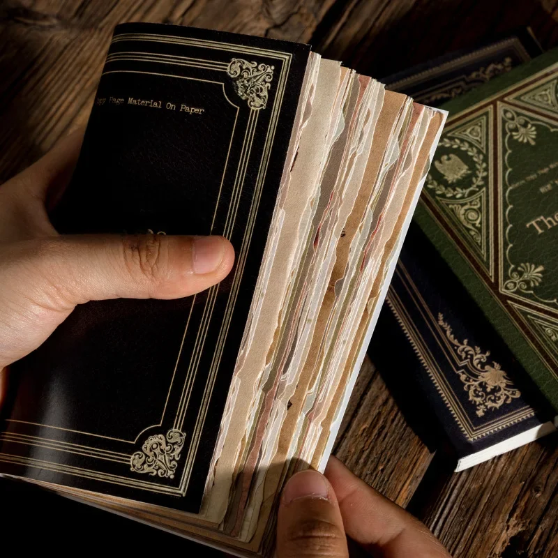 60 sztuk/partia podkładki Memo materiał papierowy poddasze biblioteka śmieci dziennik papier do scrapbookingu karty dekoracja tła papierowe artykuły papiernicze — zdjęcie 2