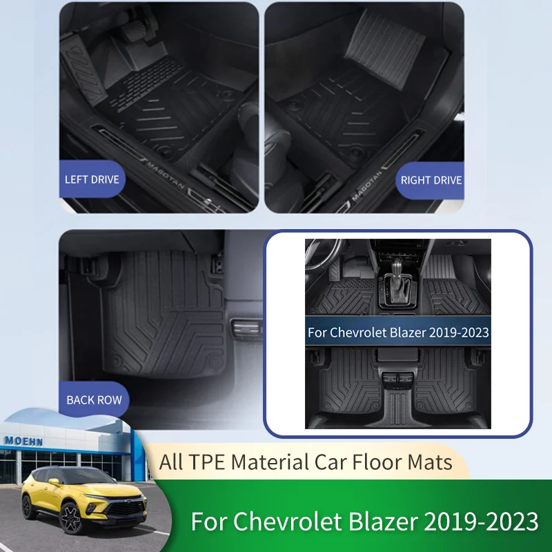 for Chevrolet Blazer RS 2019~2023 2022 TPE Full Surround Auto Waterproof Non-slip Floor Mats Protective Liner Foot Pads Carpet