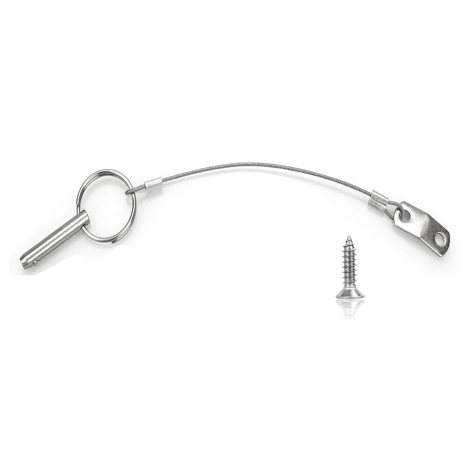 

Quick Release Pin Bimini Top Pins with Lanyard, Diameter 0.25 Inch/6.3mm, Total Length 1.49 Inch/38mm (1 Pack)