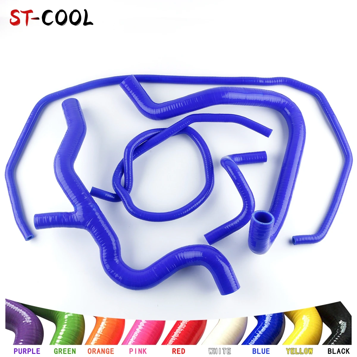 For Ford Focus ST225 ST 225 MK2 2005-2012 2006 2007 2008 2009 Header Tank Radiator Coolant Hose Kit Silicone Tube 5Pcs 10 Colors