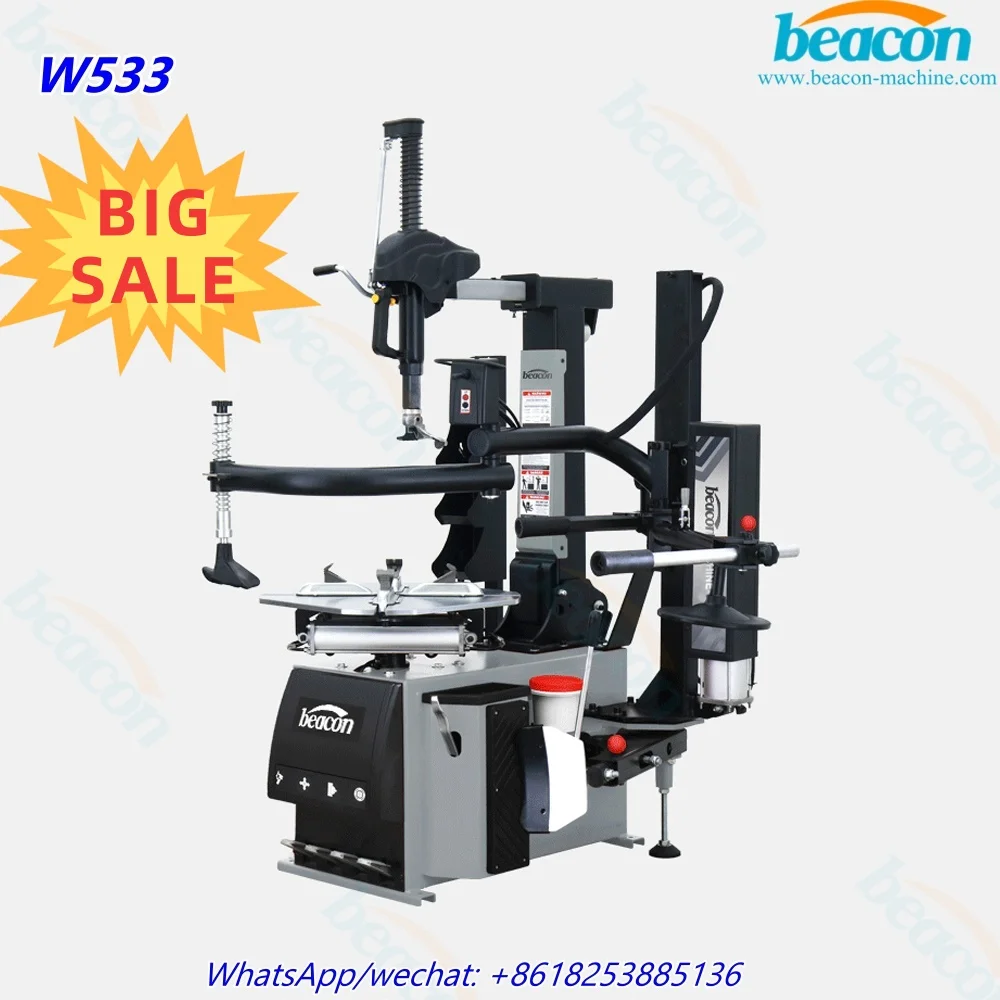 W533 tire changing machine car tire changer with tilt-back auxiliary arm