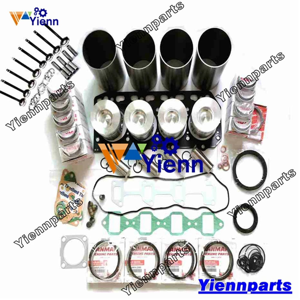 4TNE88 4TNE88-NS Overhaul Rebuild Kit For Yanmar Engine Diesel Engine Repair Parts Dumper Komatsu CD30R-1 CR30R-1 Kobelco CX47