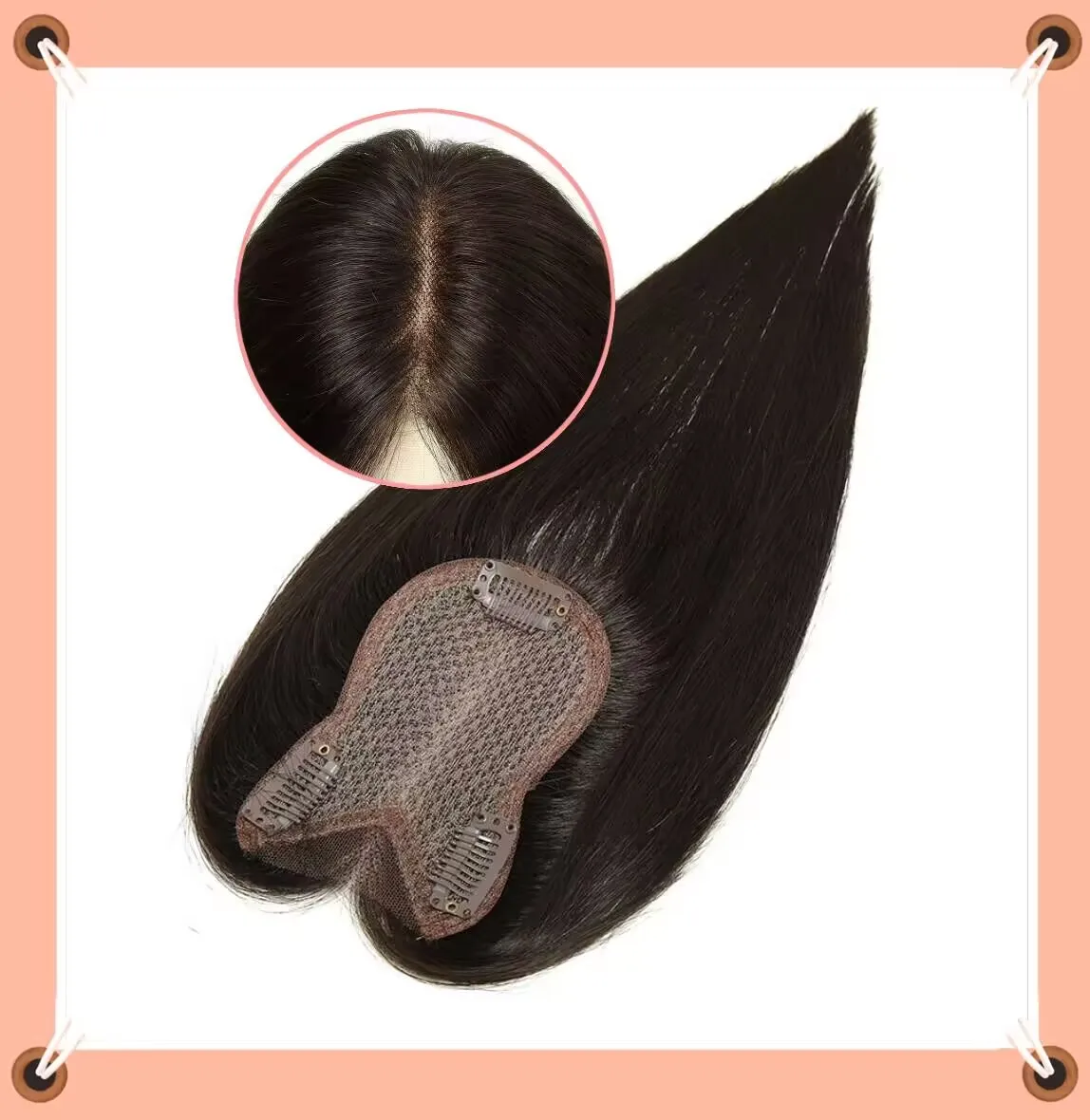 

TUWC09 100, топпер из натуральных волос Remy для женщин, естественный вид, шиньон для истонченных волос, прочные топперы для волос для повышения объема