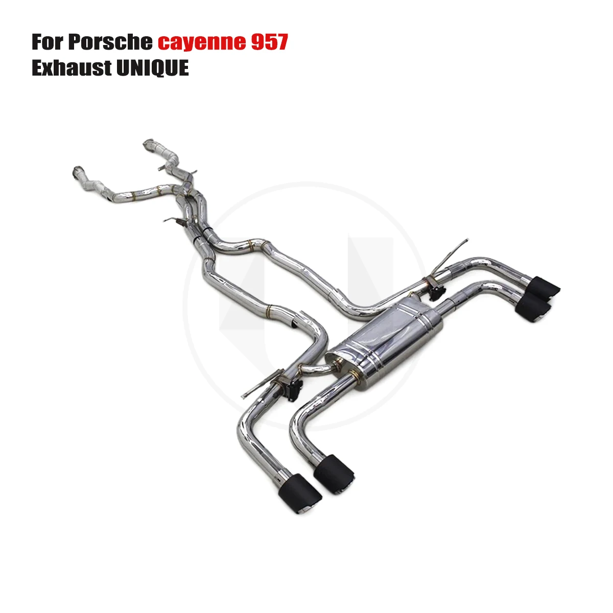 UNIQUE For 2006-2010 Porsche cayenne 957 3.6L 4.8L 4.8T performance valve exhaust system ss304 exhaust muffler