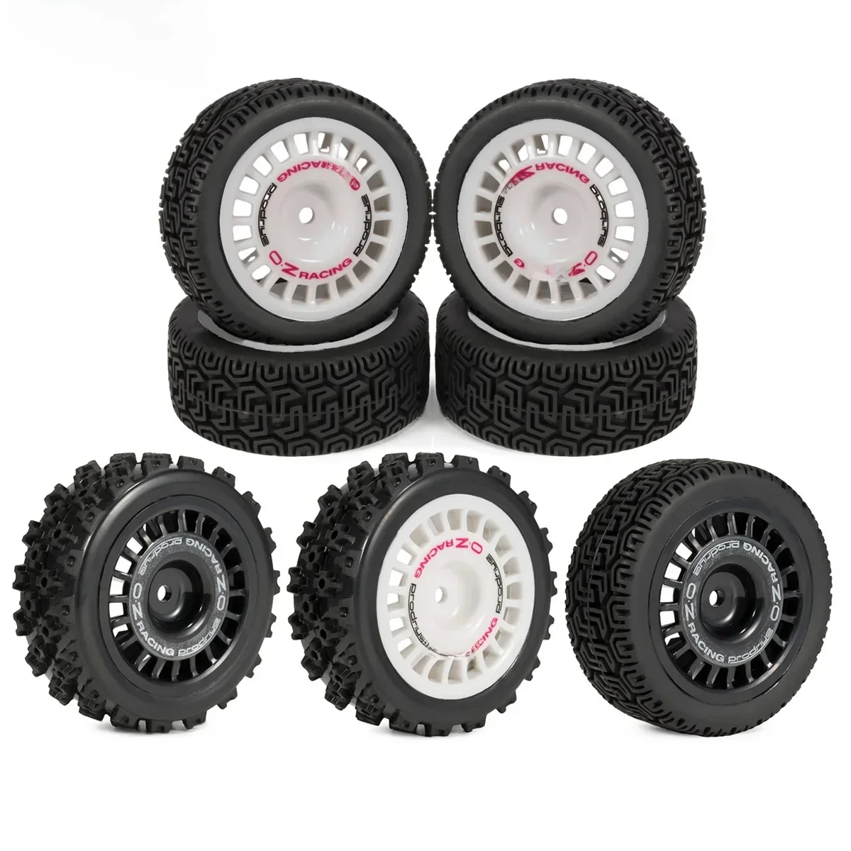 4 Stück RC-Rallye-Reifen geklebt auf Straßenreifenrädern mit 12 mm Sechskant für Tamiya TT02 TT-01 XV01 PTG-2 DF-03 WR8 Rennwagen-Upgrades