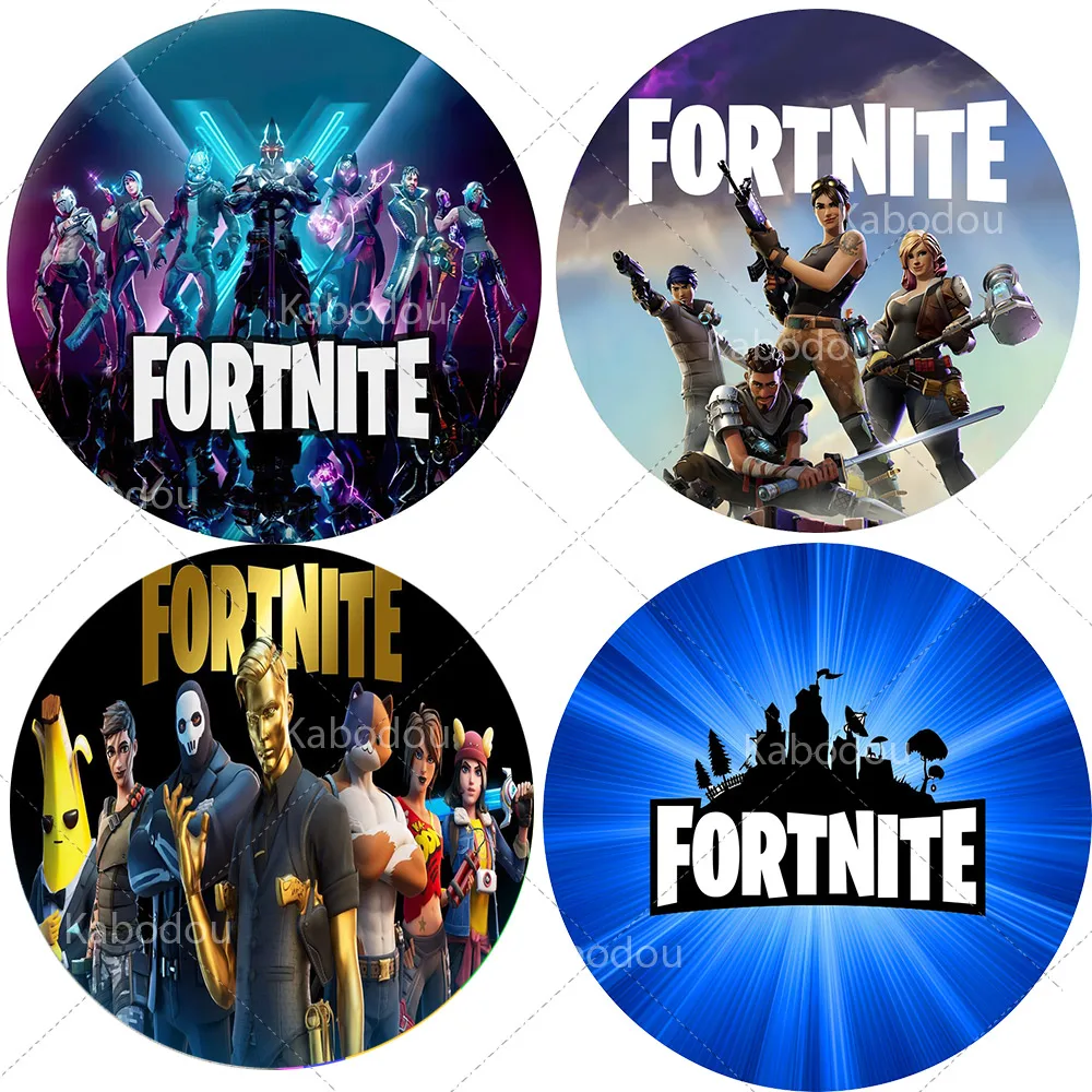 Gioco di tiro F-Fortnitions Copertine rotonde Bambino Ragazzo Festa di compleanno Sfondi Decorazione Forniture Battle Royale Banner circolare