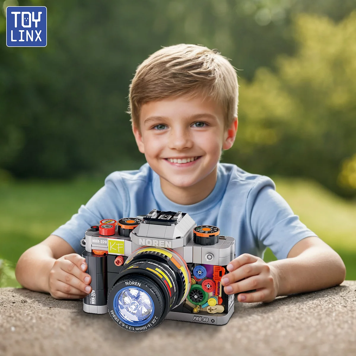 TOYLINX Retro Camera 653PCS bouwpakket bouwmodel bouwstenen set, verzamelbaar cadeau-idee bouwset voor volwassenen