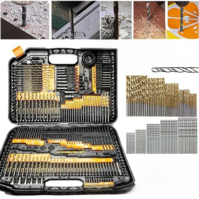 100/50 Stuks Titanium Coated Boren HSS Hoge Snelheid Staal Set Tool Kwaliteit Power Tools 1/1.5/2/2.5/3mm - afbeelding 2