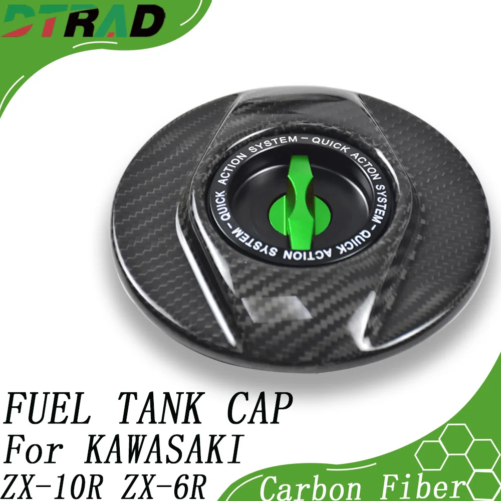 

Для KAWASAKI ZX-10R/RR 2021-2025, ZX-6R/636 2019-2025: Крышка топливного бака из карбона с быстрым отсоединением, модифицированные детали для мотоциклов