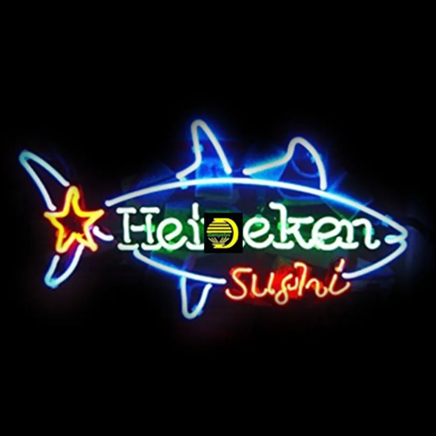 

Neon Sign for Heineke sushi Shark Neon Bulb sign handcraft neon signboard Beer Bar Club Pub Logo Art neon light anuncio luminos