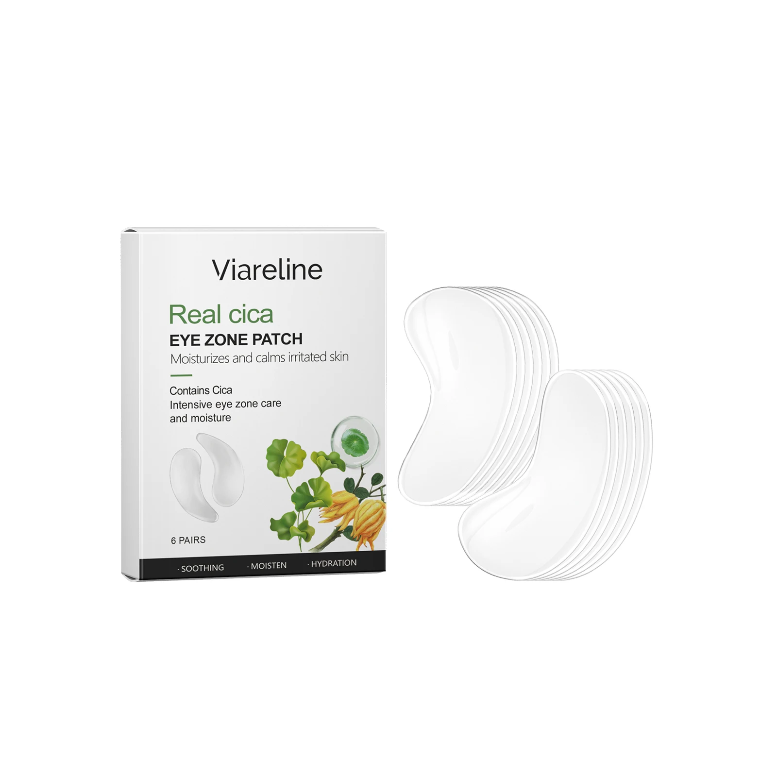 Viareline Centella Eye Mask Deeply Moisturizing Remove Wrinkles Improve Skin Texture Tightening Lifting Soothing Eye Care Mask_voghion.com