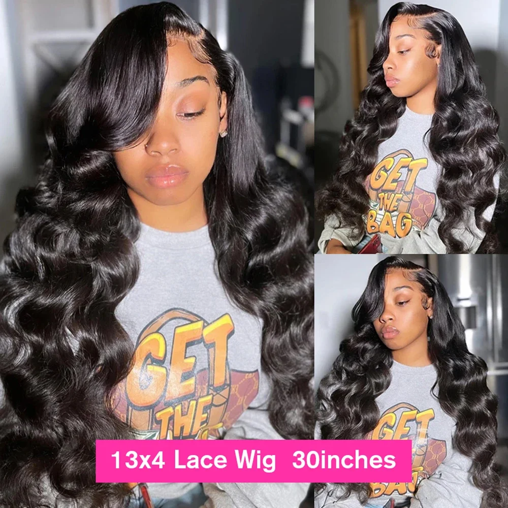 Body Wave Lace Front Human Hair Wigs 250 Density Brazilian Hair 13x4 Lace Frontal Wig For Black Women Pre Plucked With Baby Hair