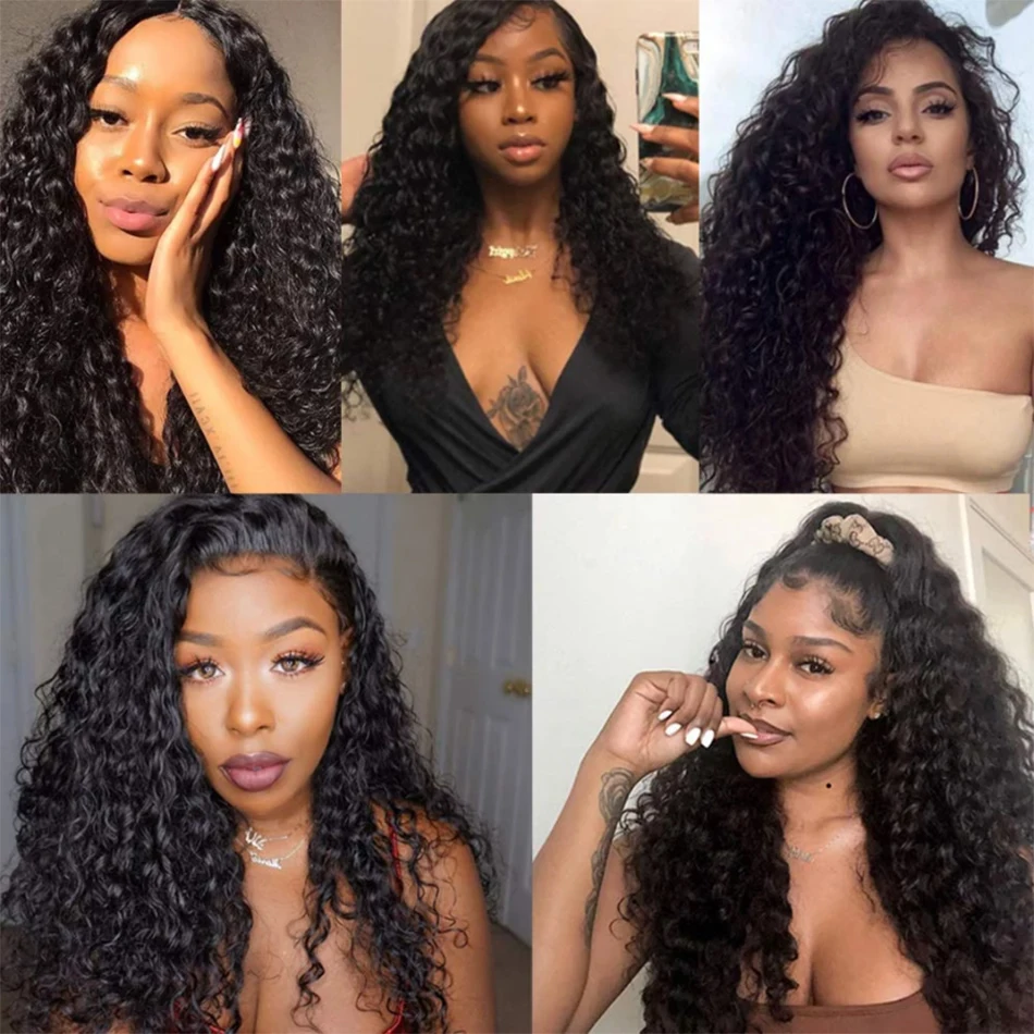 12A Brazilian Water Wave Bundles 100% Unprocessed Virgin Human Hair Extensions Remy Deep Wave Curly Hair Bundles Long Wholesale