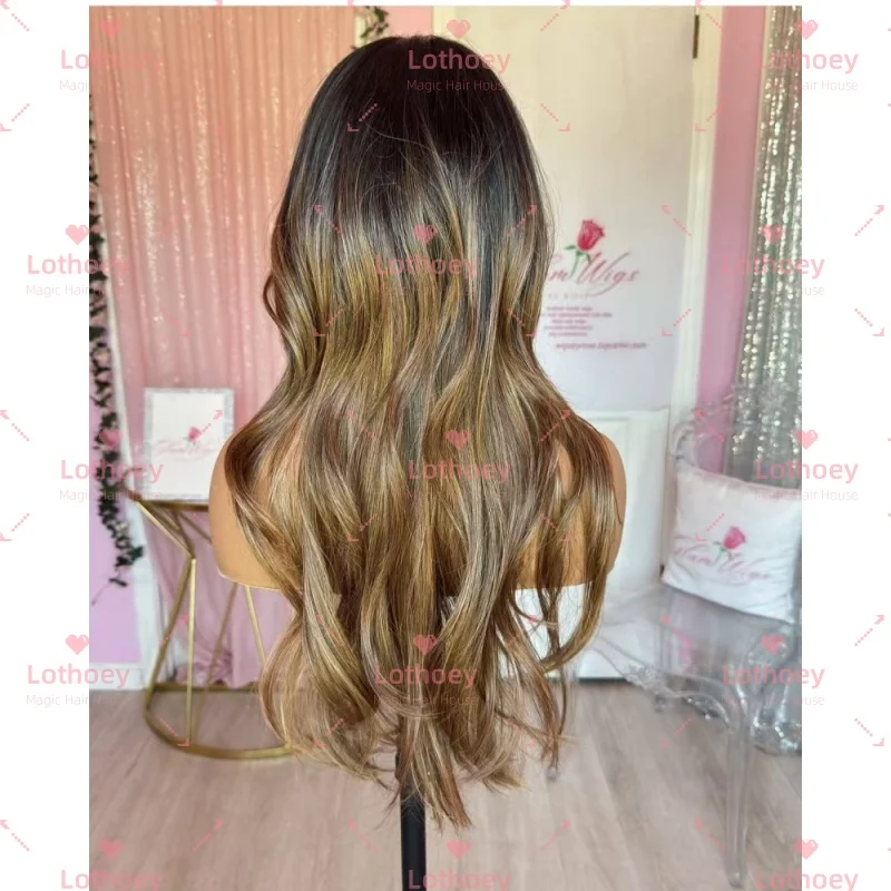 باروكة شعر بشري مموج بني، باروكة شعر بشري، باروكة أمامية من الدانتيل، شعر مستعار بقاعدة حريرية، شعر مستعار طبيعي، مريح ومسامي للنساء، يوميًا