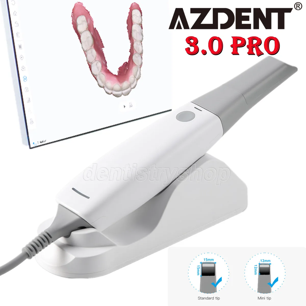

AZDENT Dental Digital Impression Intra-Oral 3D Scanner with Scanning Real Color
