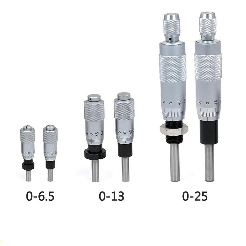 Micrometer differential head 0-13mm 0-6.5mm 0-25mm micrometer head fine tuning with mounting nut micrometer measuring head