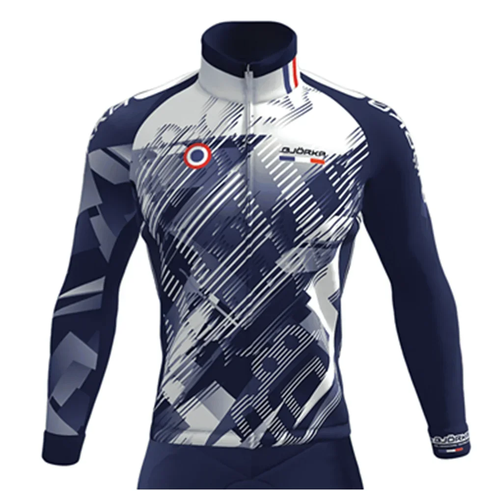 AliExpress UK BJORKA Winter Cycling Thermal Fleece Long Sleeve Jerseys Chamarras De Hombres Men's Pro Team Bicycle