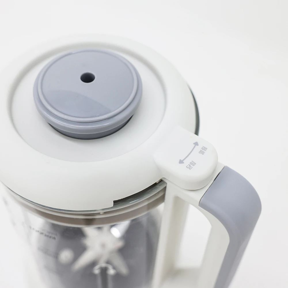 R آلة صنع زيت الصويا المقاوم للحرارة للمطبخ من الفولاذ المقاوم للصدأ ، غطاء تعبئة مزدوج من الزجاج المقسى ، سحق عالي السرعة ، حافظة للحرارة ، آلية ، مغسولة ، عصيدة الصويا ، حساء ، عصير ، حبوب ، نودر ، من 1 لتر