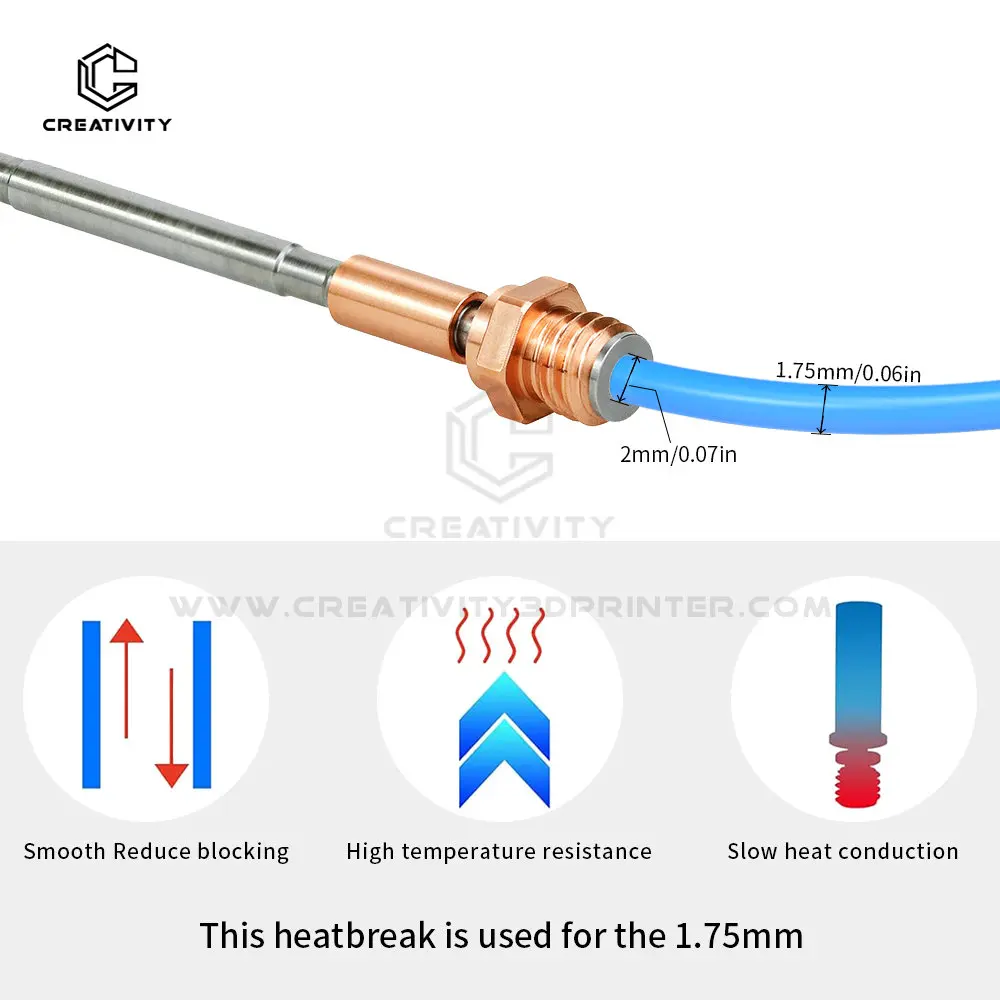 Upgrade Hotend Kit For Prusa i3 MK4 XL Thermistor Heater Cartridge 24V 40W Heating Block Bimetal Throat Brass Nozzle Hot End