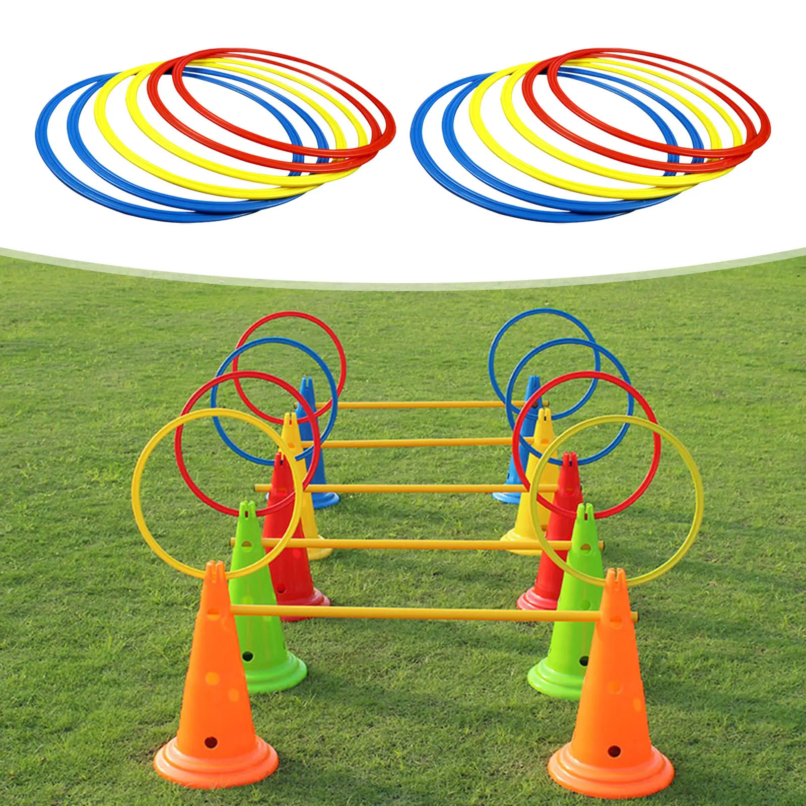 

5/12Pcs Football Agility Training Rings Portable Soccer Speed Ring Set Football Sport Training Equipment for Kids