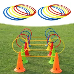 5/12Pcs Football Agility Training Rings Portable Soccer Speed Ring Set Football Sport Training Equipment for Kids