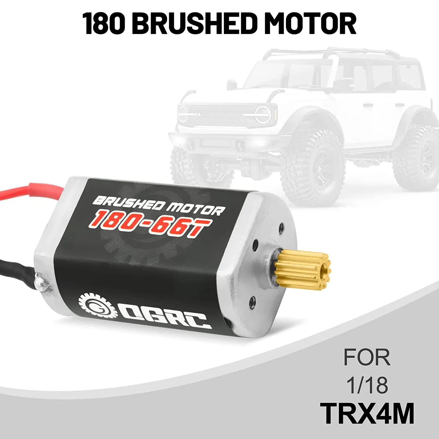 180 Brushed 66T Motor with 11T Stainless Steel Pinion for Traxxas  TRX4M 1/18 RC Crawler Car Upgrade Replace Accessories