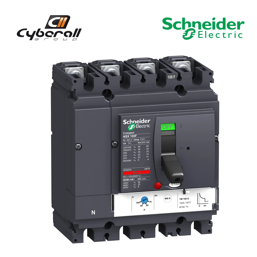 Schneider Electric-Cyberall-magnetothermal motor circuit breaker, Compact model NSX100F, TM63D 4