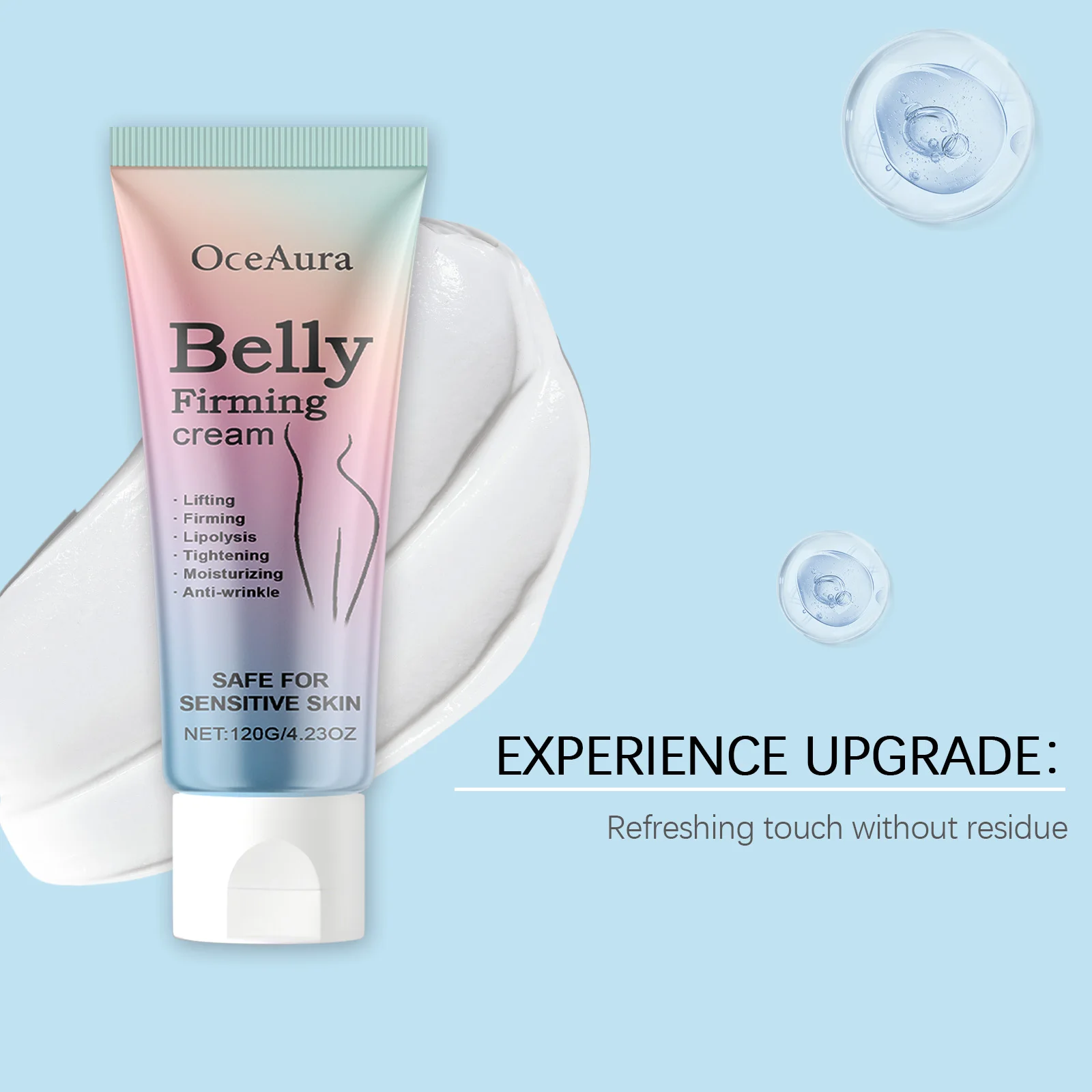 Oceaura 120 جرام كريم شد البطن حرق الدهون تحسين ترهل الجلد تشديد البطن التخسيس فقدان الوزن كريم تشكيل البطن #4