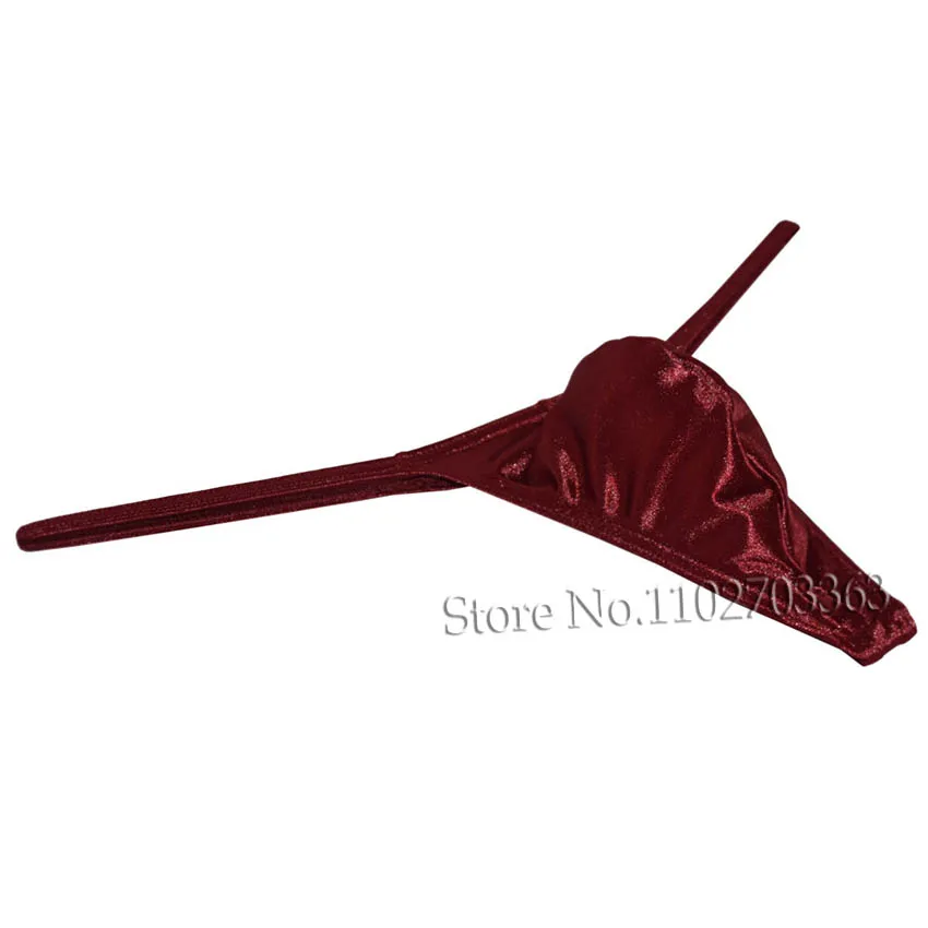 Men\'s Wet Look Sensuality With Shiny Micro G-String Thongs Ideal For Confident Moments Tangas Sexy Mankini Underwear