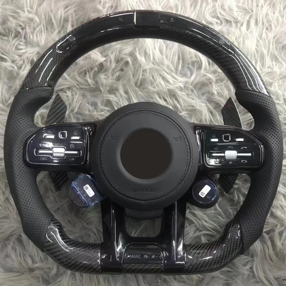 For Mercedes-Benz AMG A-Class B-Class C-Class E-Class S-Class 05-22 Full Series Customized Carbon Fiber Steering Wheel Assembly