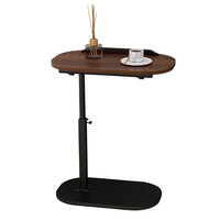 C-shaped Side Table, Small Coffee Table, Height Adjustable Side Table with 320 ° Tiltable & 360° Rotatable Tabletop