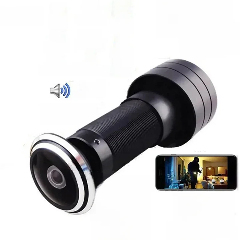 V380 Otwór na drzwi Bezpieczeństwo 1080P HD Obiektyw 1,7 mm Szerokokątny FishEye CCTV Sieć Mini Wizjer Drzwi Kamera WifI P2P ONVIF — zdjęcie 2
