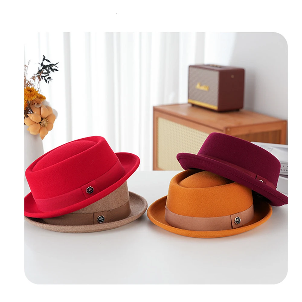 

Pure wool textured dome hat, autumn/winter gentleman's retro style, comfortable, breathable, warm, fashionable felt hat.