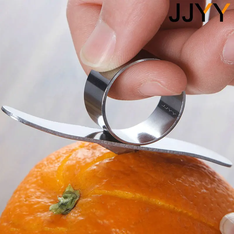 JJYY Orange Peelers Easy Open Orange Peeler Stainless Steel Lemon Parer Citrus Fruit Skin Remover Slicer Peeling Kitchen Gadgets