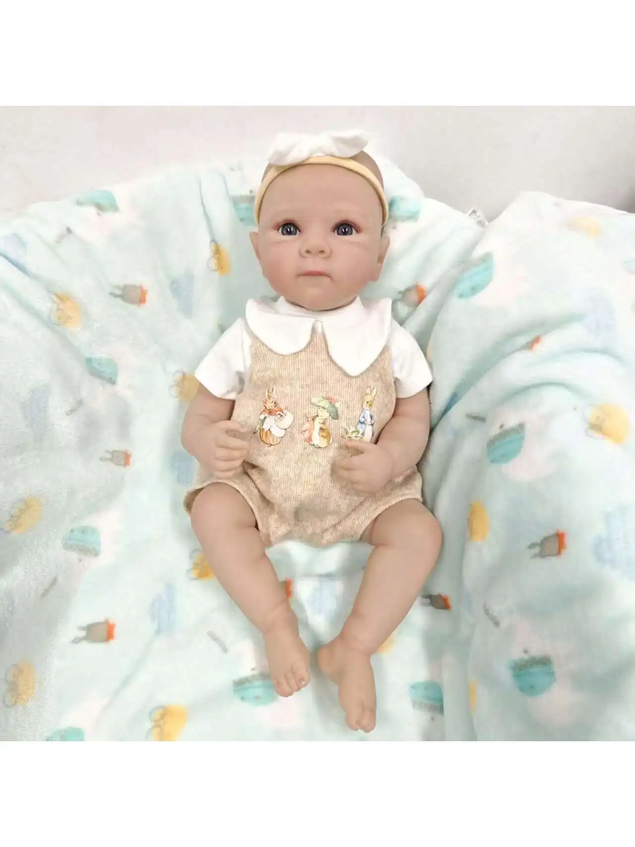 Muñecas Reborn realistas: muñeca realista de vinilo suave y bonita de 19 pulgadas (solo muñeca/SIN ACCESOROS)