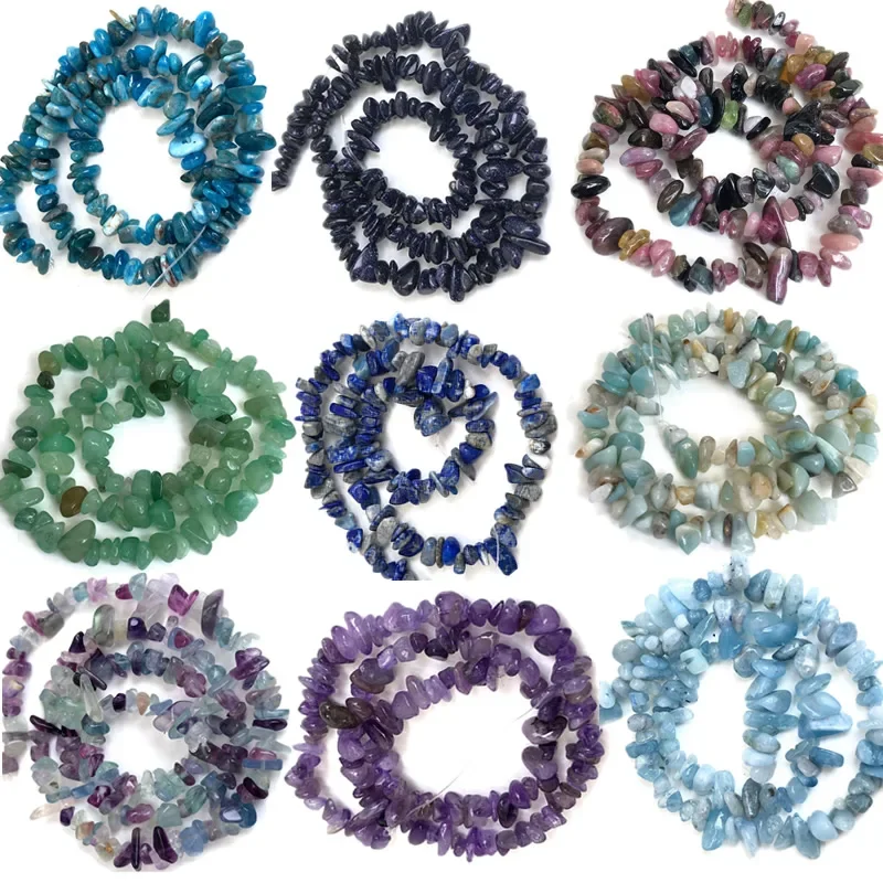 AliExpress Natural Chips Stone Beads Irregular Gravel Crystal quartz Beads For Jewelry Making DIY Bracelet Necklace Accessories 16inches