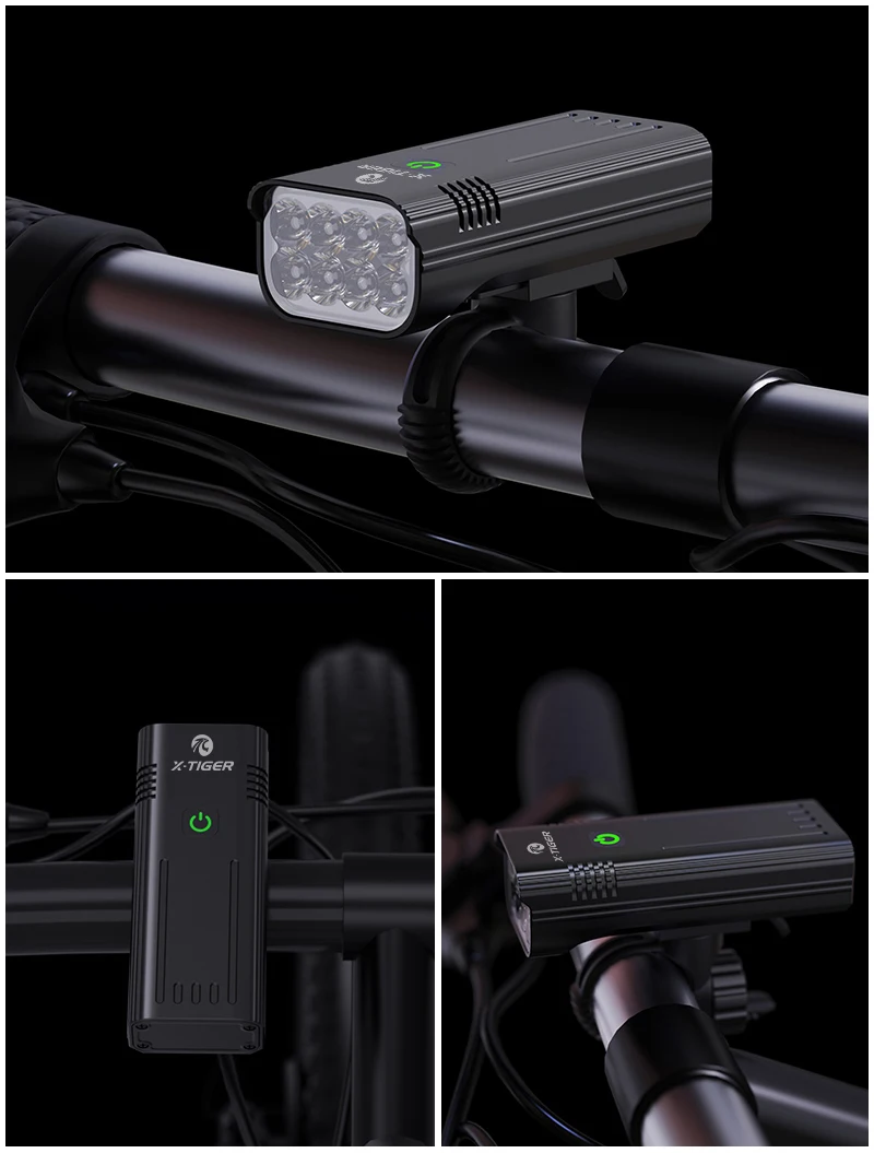 Luce Bicicletta Anteriore e Posteriore, IPX65 Impermeabile Luci Bicicletta Ricaricabili, 5 + 4 Modalità Luci Bicicletta, Luce Bici 6500 Lumen - Luce di Sicurezza per Ciclismo su Strada e Montagnat