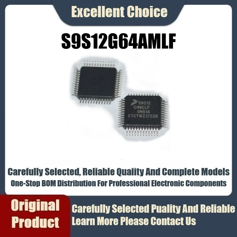 

1Pcs/Lot Original Genuine S9S12G64AMLF S9s12 G64AMLF Microcontroller IC Chip Single -Chip Microcomputer MCU Integrated Circuit