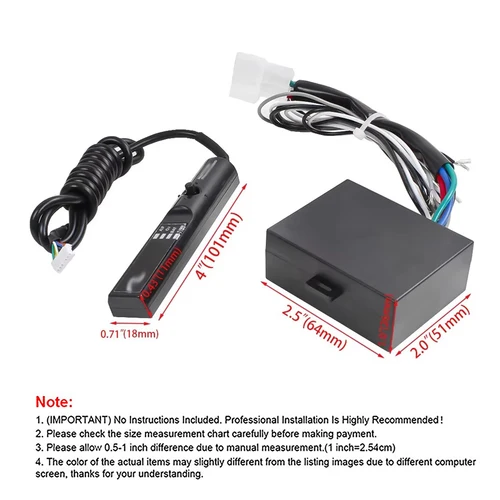 Imagen 2 del producto Temporizador Turbo Digital electrónico Universal para coche, pantalla Digital LED roja/azul para Control de bolígrafo negro Turbo y NA, 12V