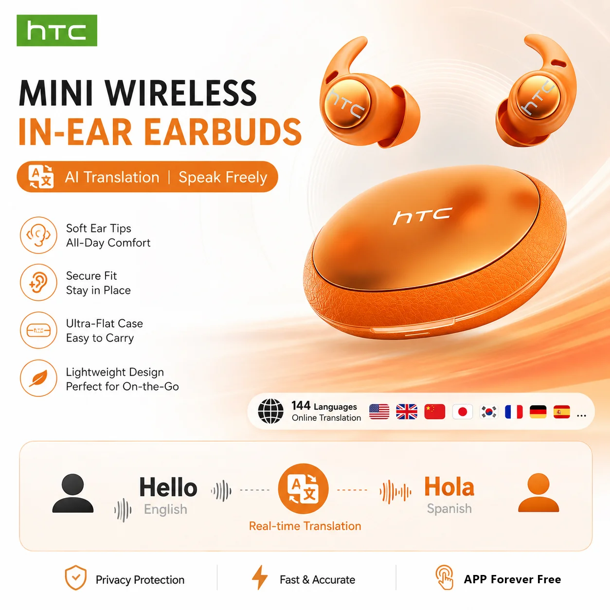 NE76: Bluetooth-Kopfhörer mit KI-Übersetzer, weichen neuen Ohrstücken, Bluetooth 6.0, ultradünn – ideal für Seitenschläfer.