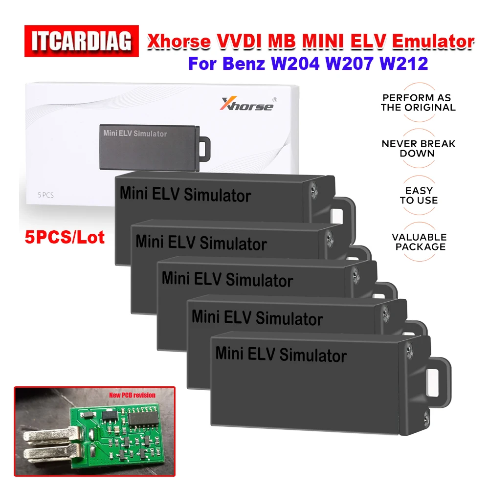 5pcs/lot Xhorse VVDI MB MINI ELV Emulator For Benz W204 W207 W212 Work with Xhorse VVDI MB Tool ELV/ESL Emulator XDMB15EN