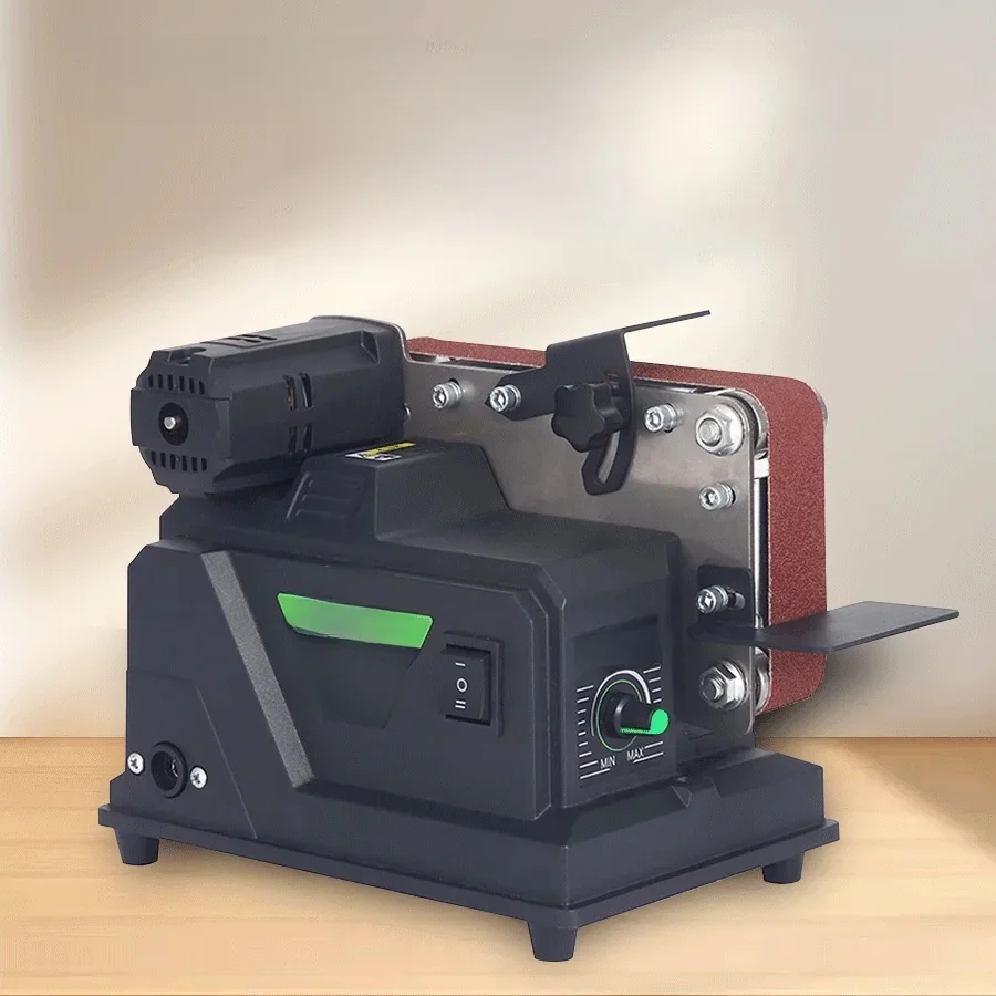 Electric Belt Machine Mini Belt Sander Grinder Multifunctional DIY Polishing Grinding Knife Sharpener Wood Edges Polishing