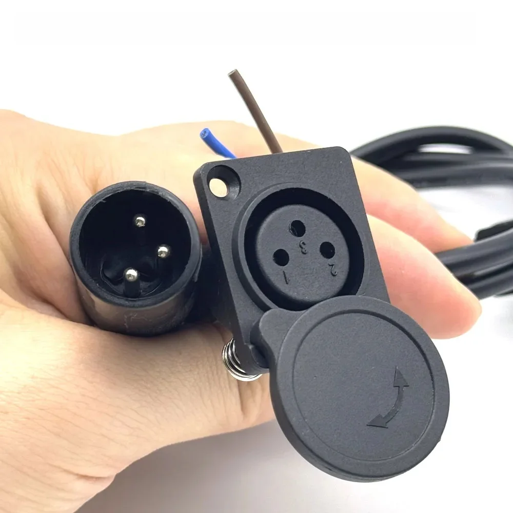 AliExpress LAJQTAO 3Pin Canon Charge Connector Male Plug Interface Cable 2Wire Connector Female Socket For electric bicycle Balance Car Bike