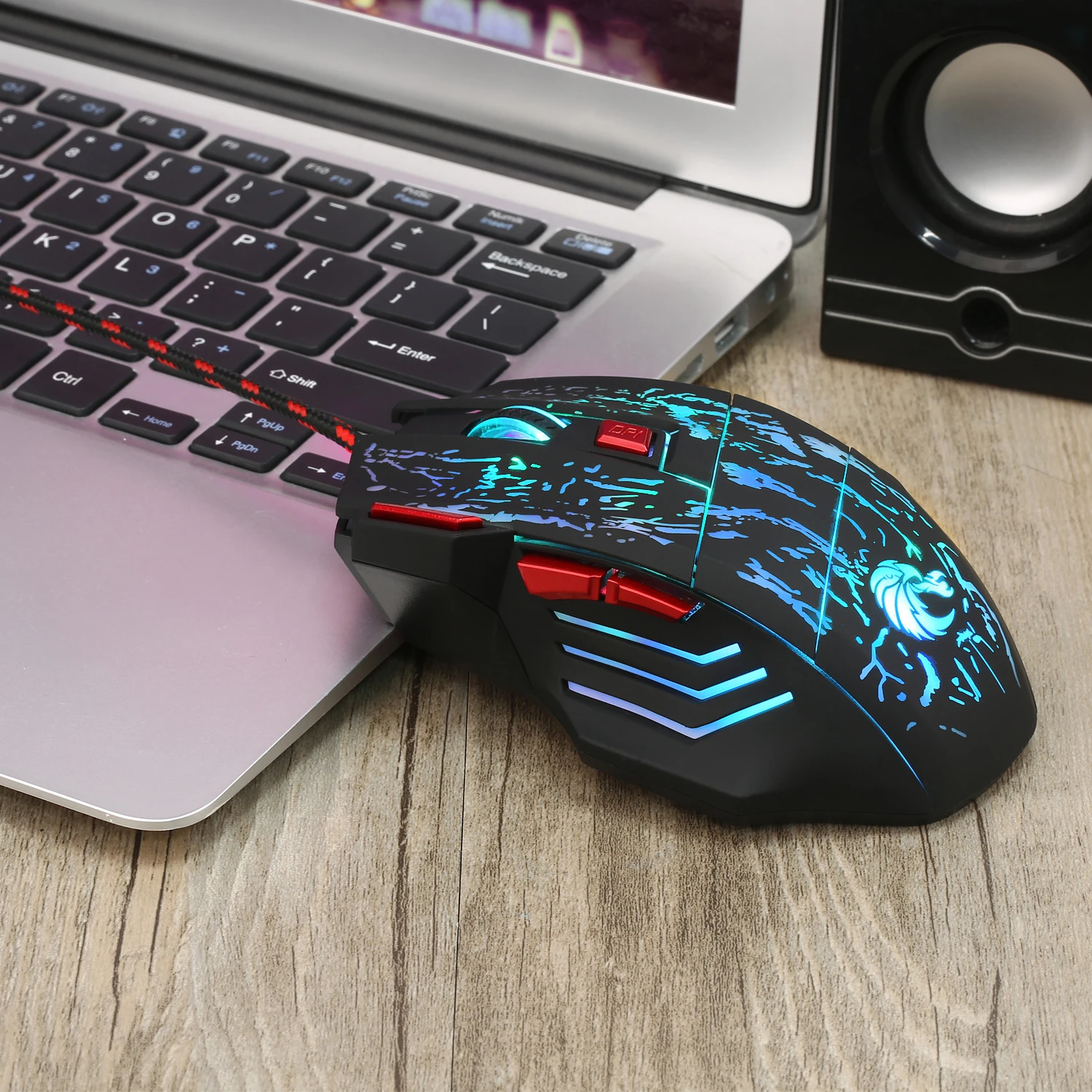 USB Wired Gaming Mouse 7 Buttons Backlit Gaming Mouse Office Mouse 7 Grade CPI Optical Mouse Ergonomic Mice for Laptop Desktop