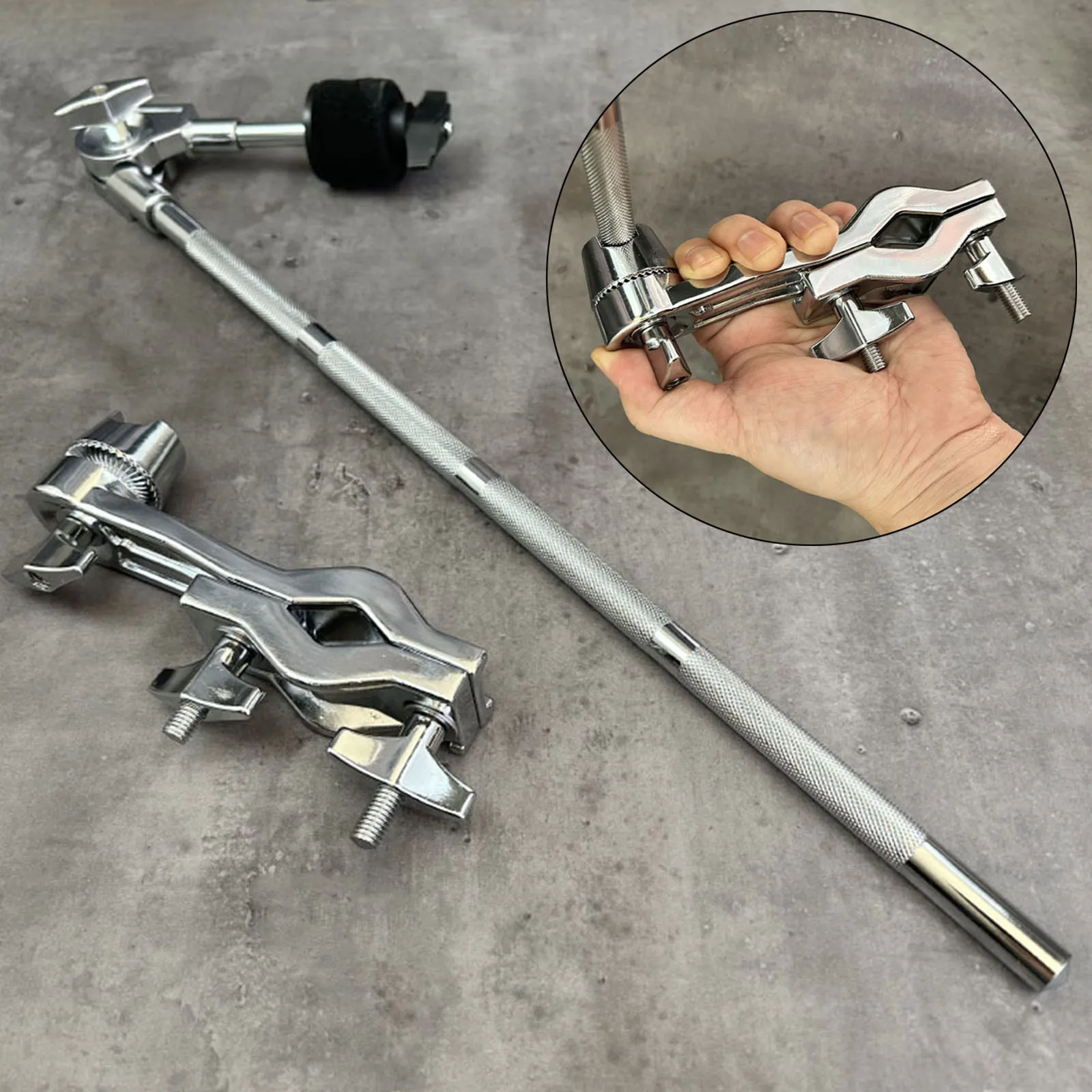 Metal Cymbal Ratchet Clamp Universal Cymbal Expand Arm Mounted Cowbell Clamp Holder Support for Most Standard Drum Set