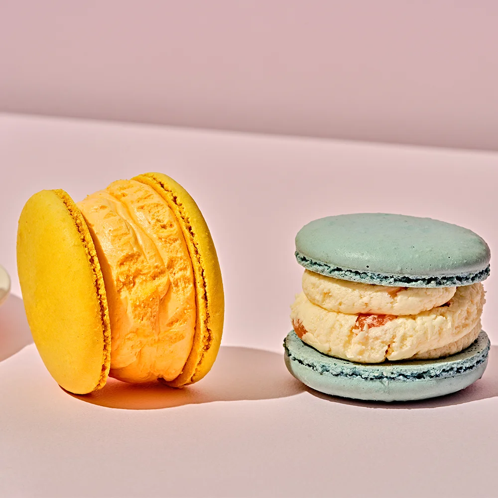 Nuldam jumbo-macaron fibra dietética creme macaroon 16ea sobremesa presente crianças lanche pais lanche nova primavera caron sabor adição