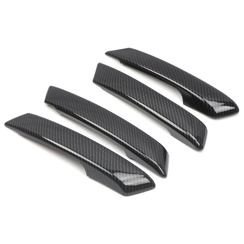 For Mitsubishi Pajero V80 V93 V95 V97 V98 2007-2021 Car Accessories ABS Carbon Car Door Side Inner Armrest Cover Trim 4pcs